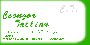 csongor tallian business card